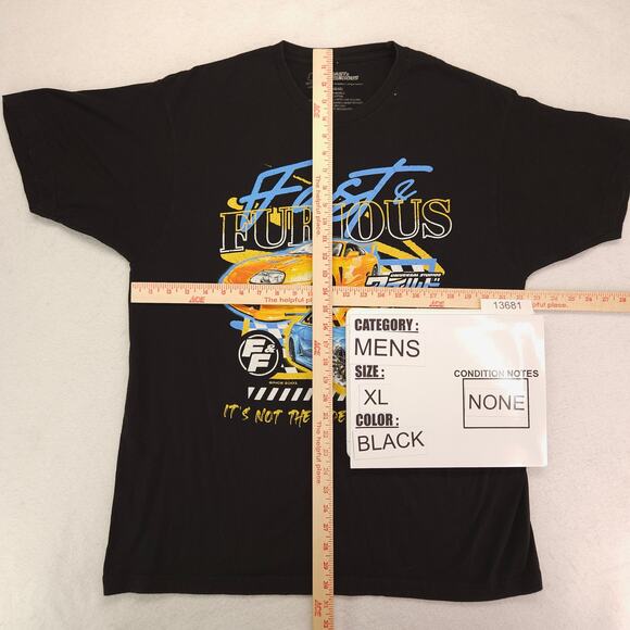 Fast And Furious Movie Crew Neck Short Sleeve T Shirt Mens Size XL Black - Picture 5 of 9